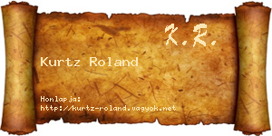 Kurtz Roland névjegykártya